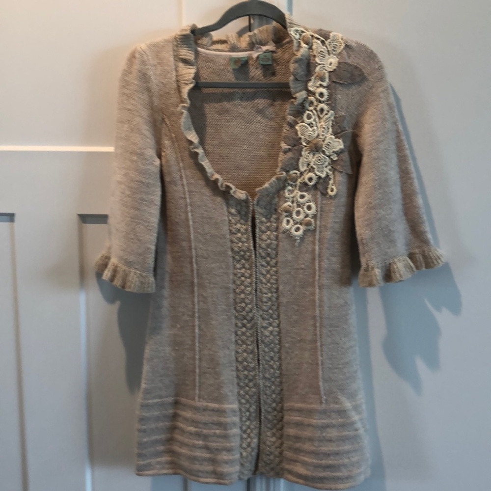 Tan Anthropologie HWR Sweater Coat